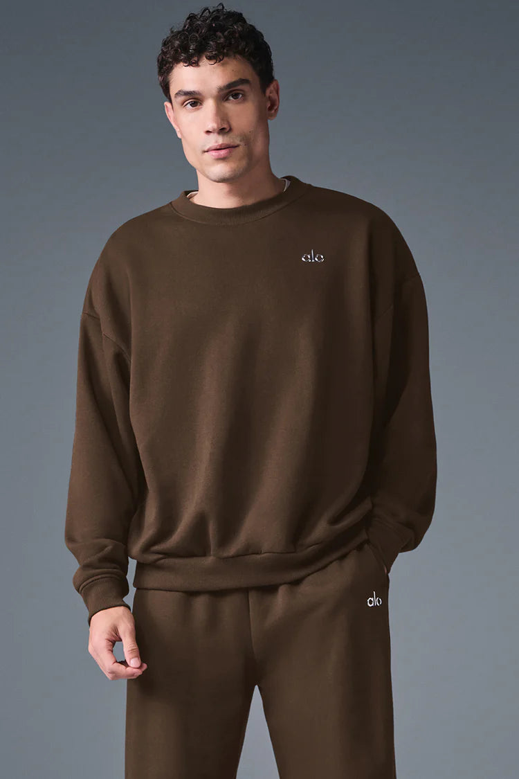 CREWNECK SWEATER BROWN alo