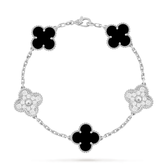 PULSO VAN CLEEF - NEGRO CON PIEDRAS