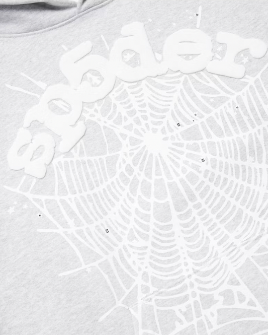 Sp5der OG Web Hoodie Heather Grey