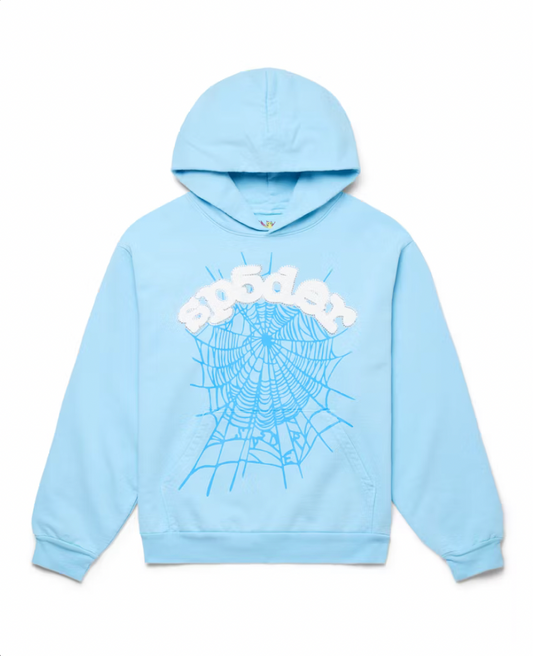 Sp5der Hoodie Sky Blue