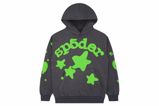 Sp5der Beluga Hoodie Slate Grey/Green
