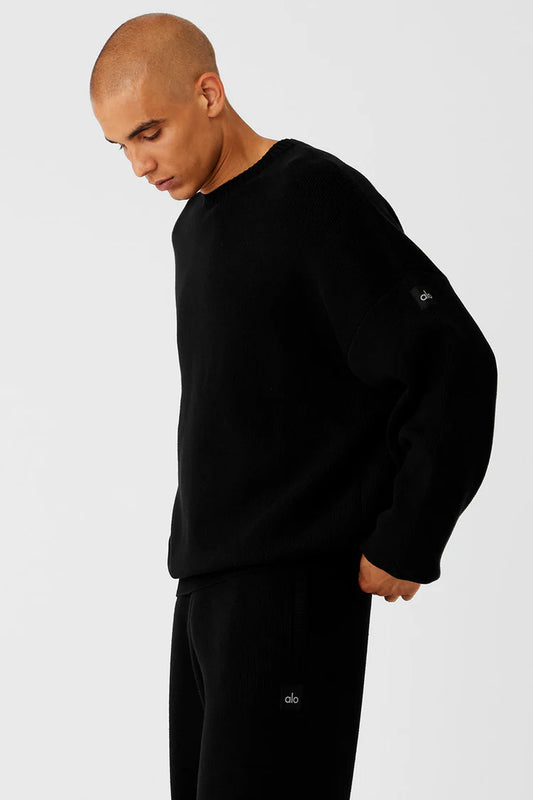 Scholar Hooded Sweater - Black