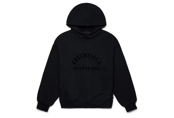 Fear of God Essentials Arch Logo Hoodie Jet Black