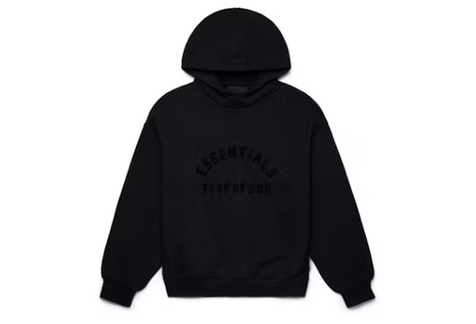 Fear of God Essentials Arch Logo Hoodie Jet Black