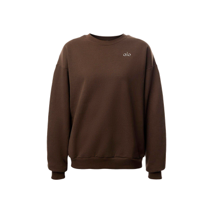 CREWNECK SWEATER BROWN alo
