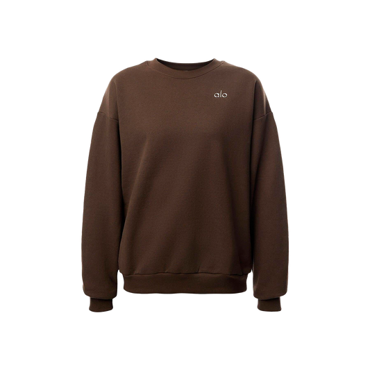 CREWNECK SWEATER BROWN alo